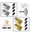 Pack DUO Golden Shield Alarm 120Db. Block de 2 cerraduras con 4 mandos