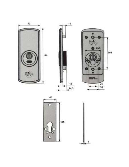 Medidas escudo ABUS 524