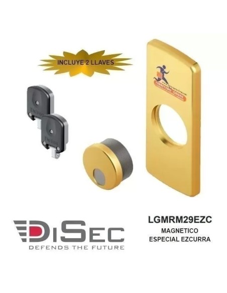 Disec Escudo de Seguridad Magnético MRM29E Color Dorado 5 Llaves